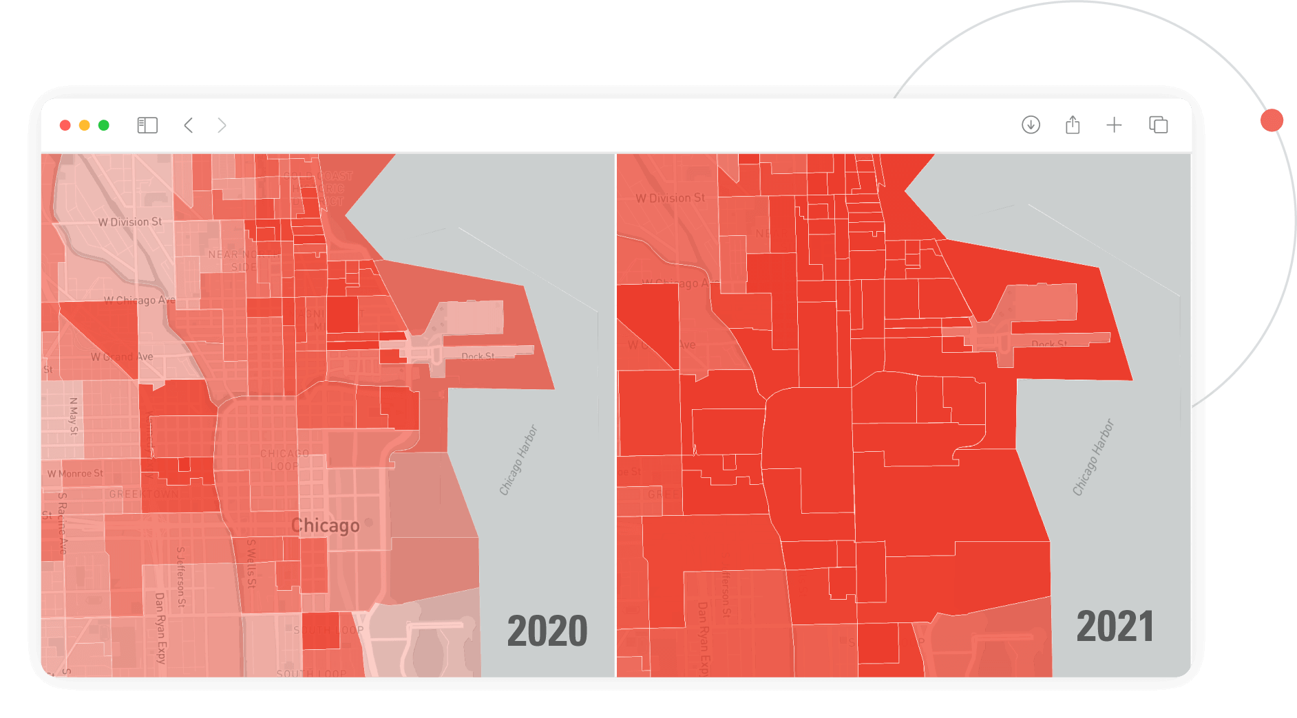 How has activity changed over time in a particular area? How has activity changed over time in a particular area?